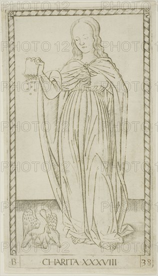Charity, plate 38 from Genii and Virtues, c.1465. Creator: Unknown.