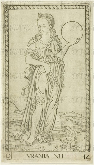 Urania, plate twelve from Apollo and the Muses, c.1465. Creator: Unknown.