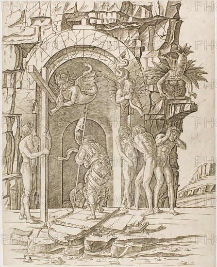 Descent into Limbo, c.1465. Creator: School of Andrea Mantegna.