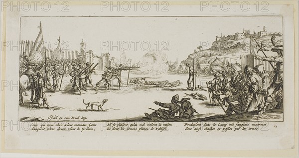 The Firing Squad, plate twelve from The Large Miseries of War, n.d. Creator: Gerard van Schagen.