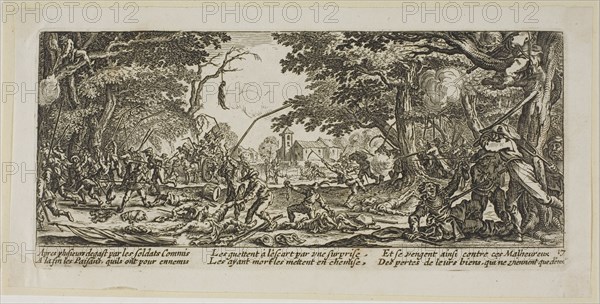 The Peasants Avenge Themselves, plate seventeen from The Large Miseries of War, n.d. Creator: Gerard van Schagen.