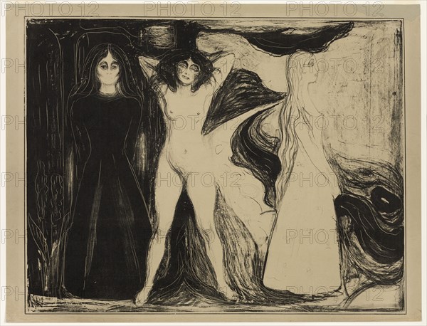 Woman (The Sphinx), 1899. Creator: Edvard Munch.