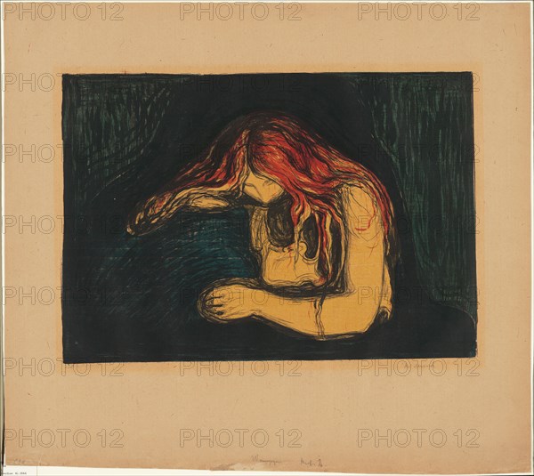 The Vampire II, 1895/1902. Creator: Edvard Munch.