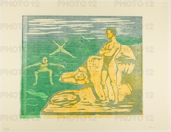 Boys Bathing, 1899. Creator: Edvard Munch.