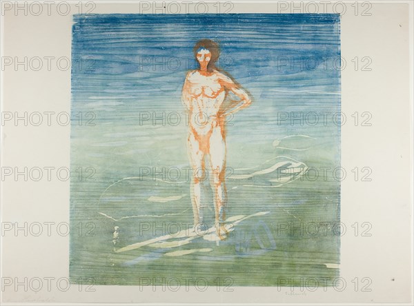 Man Bathing, 1899. Creator: Edvard Munch.