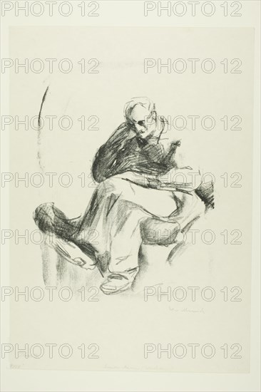 Seated Man, 1912-14. Creator: Edvard Munch.