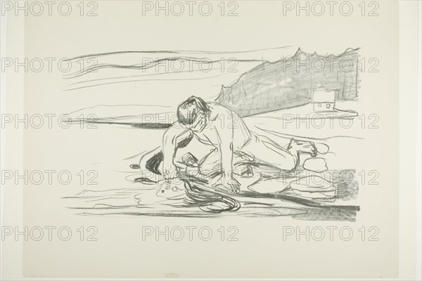 Omega's Death, 1908/09. Creator: Edvard Munch.