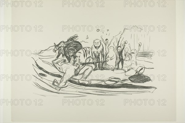 Alpha's Death, 1908/09. Creator: Edvard Munch.