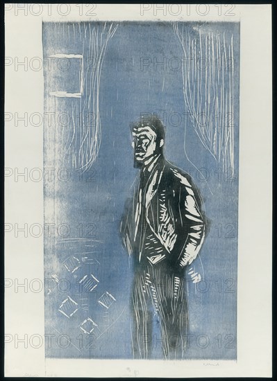 Self-Portrait in Moonlight, 1904-06. Creator: Edvard Munch.