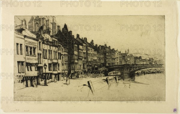 Dinant, plate nine from the Belgian Set, 1907. Creator: David Young Cameron.