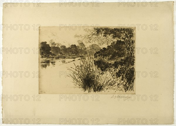 The Clyde Near Carmyle, 1889. Creator: David Young Cameron.