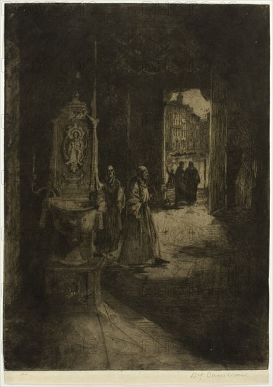 Church Interior, Venice, plate sixteen from the North Italian Set, 1896. Creator: David Young Cameron.