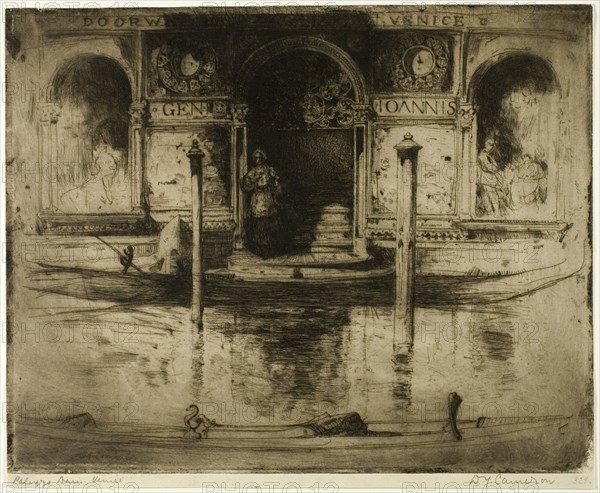 The Palace Doorway, plate 22 from the North Italian Set, 1895. Creator: David Young Cameron.