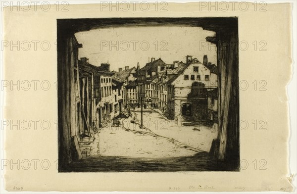 Old La Roche, plate seven from the Belgian Set, 1907. Creator: David Young Cameron.