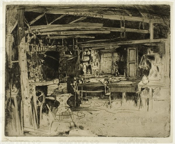 The Smithy, 1896. Creator: David Young Cameron.