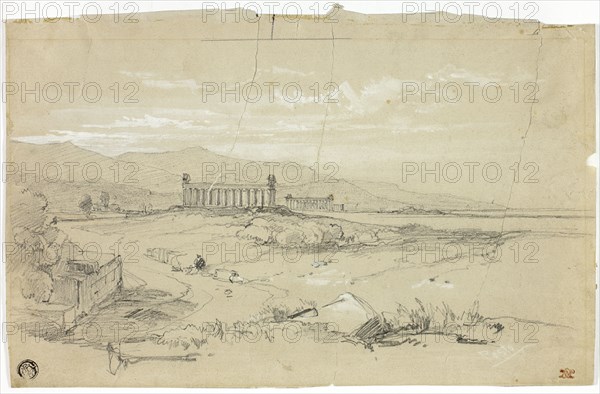 Paestum, c.1840. Creator: William Leighton Leitch.