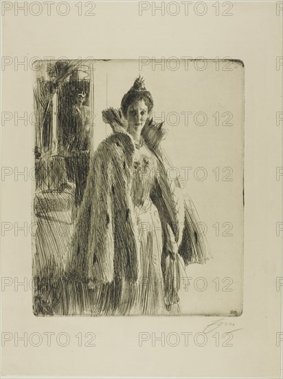 H. R. H. Princess Ingeborg of Sweden II, 1900. Creator: Anders Leonard Zorn.