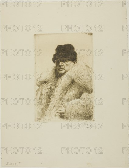Self-Portrait 1916, 1916. Creator: Anders Leonard Zorn.