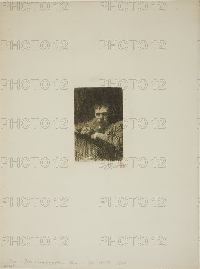 A Painter-Etcher (Self-Portrait), 1889. Creator: Anders Leonard Zorn.