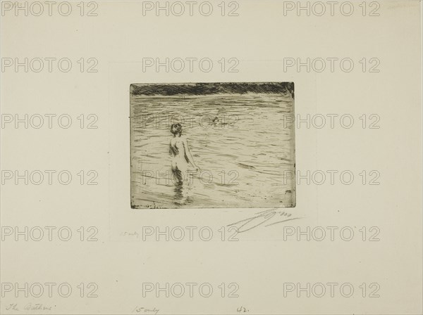 Mother Bathing, 1894. Creator: Anders Leonard Zorn.