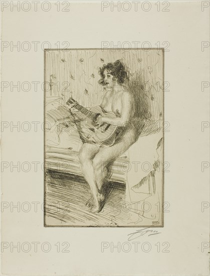 The Guitar-Player, 1900. Creator: Anders Leonard Zorn.