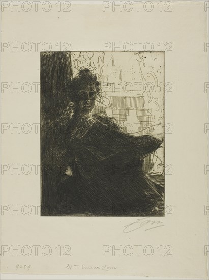 Mrs. Emma Zorn, 1900. Creator: Anders Leonard Zorn.