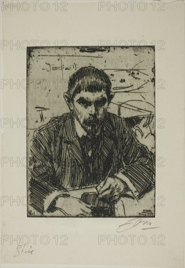 Albert Engström, 1905. Creator: Anders Leonard Zorn.