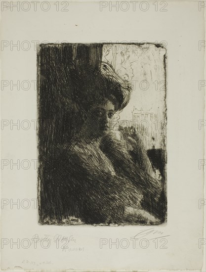 Betty Nansen, 1905. Creator: Anders Leonard Zorn.