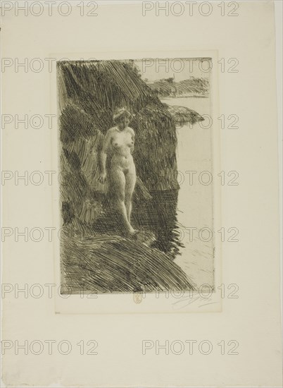 Precipice, 1909. Creator: Anders Leonard Zorn.