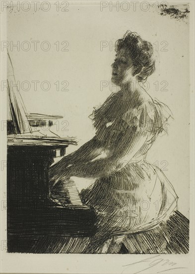 At the Piano, 1900. Creator: Anders Leonard Zorn.