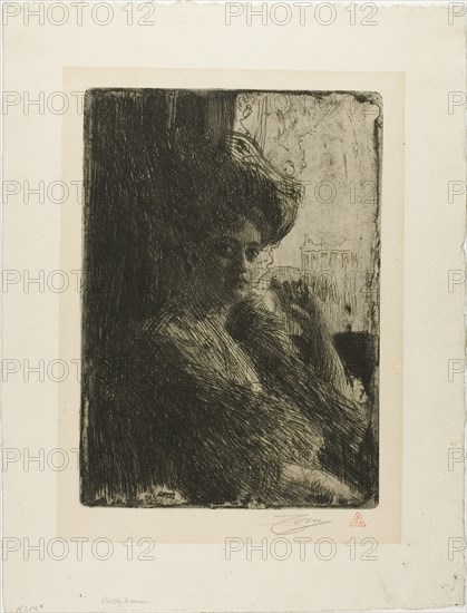 Betty Nansen, 1905. Creator: Anders Leonard Zorn.