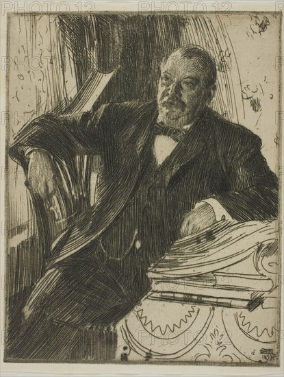 Grover Cleveland II, 1899. Creator: Anders Leonard Zorn.