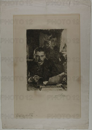 Zorn and His Wife, 1890. Creator: Anders Leonard Zorn.