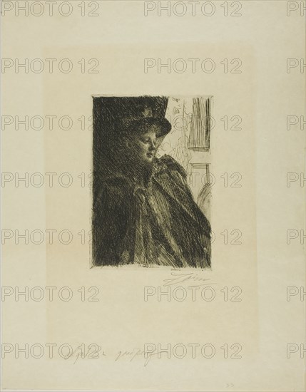 Olga Bratt, 1892. Creator: Anders Leonard Zorn.