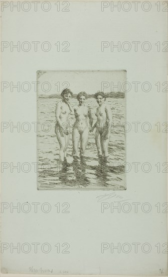 The Three Graces, 1910. Creator: Anders Leonard Zorn.
