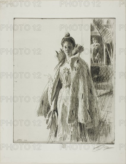 H. R. H. Princess Ingeborg of Sweden I, 1900. Creator: Anders Leonard Zorn.