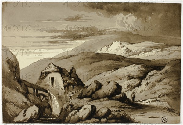 Mountainous Landscape with Watermill, n.d. Creator: James Robertson.