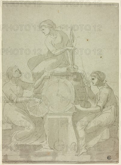 Three Fates (Design for Clock), 18th century. Creator: Unknown.