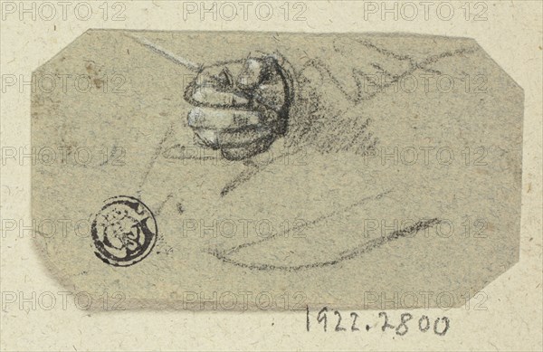 Right Hand Holding Drawing Implement, n.d. Creator: Unknown.