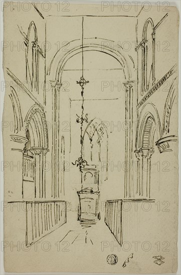 Interior of a Cathedral, n.d. Creator: Unknown.
