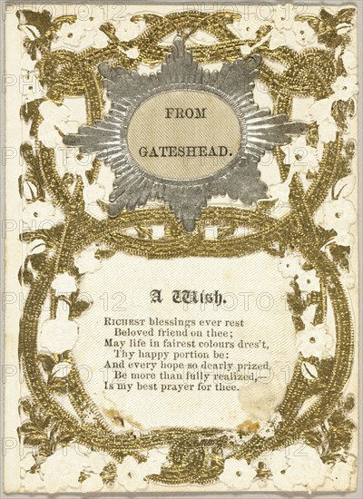 From Gatehead (valentine), 1860/69. Creator: Unknown.