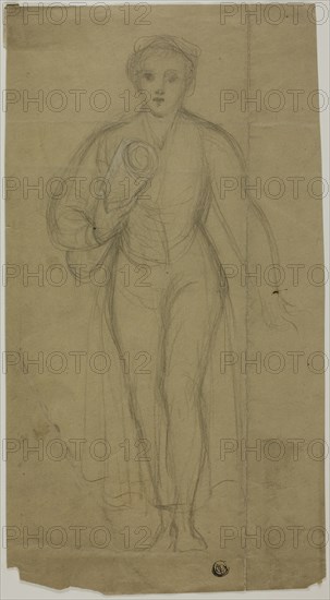 Standing Woman Carrying Rolled-Up Paper, n.d. Creator: Unknown.