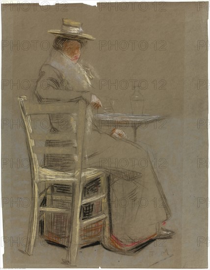 Woman Seated at a Table, n.d. Creator: Unknown.