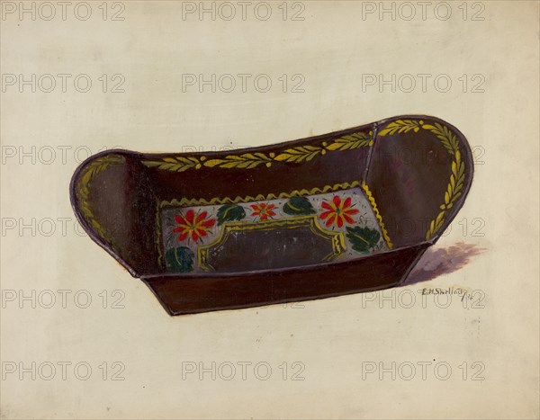 Bread or Apple Tray, 1936. Creator: Eugene Shellady.