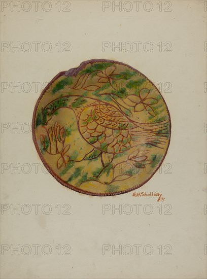 Pa. German Plate, 1937. Creator: Eugene Shellady.