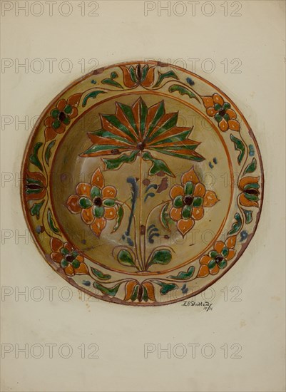 Pa. German Dish, 1938. Creator: Eugene Shellady.