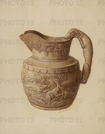 Pitcher, c. 1937. Creator: Max Soltmann.