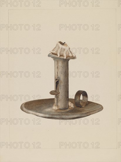 Candlestick, c. 1938. Creator: Eldon Allen.