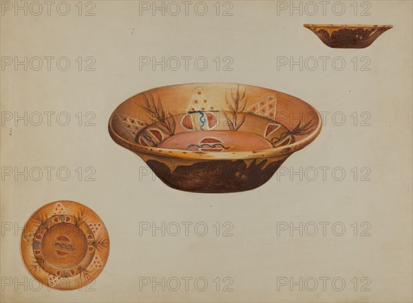 Pa. German Bowl, 1939. Creator: Anna Aloisi.