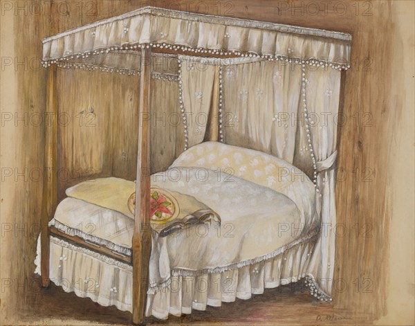 Bedroom of House, 1936. Creator: Anna Aloisi.